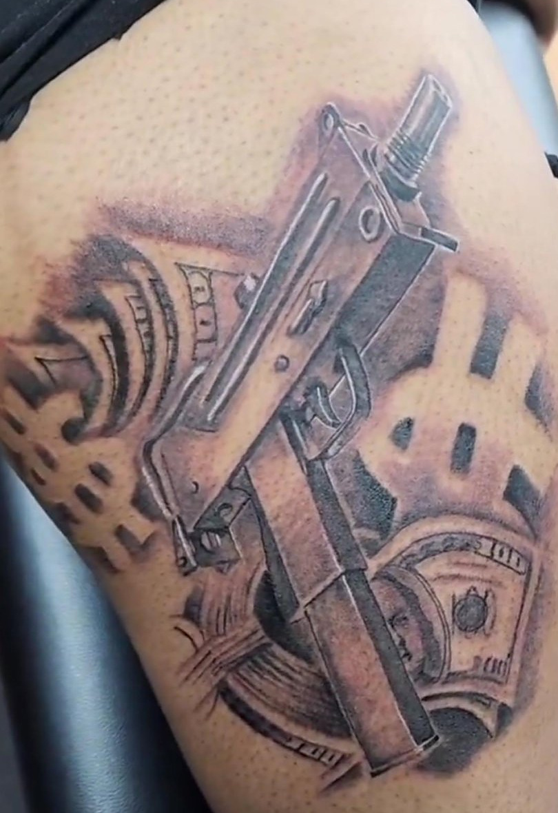 Custom black and grey tattoo by G Creation Art