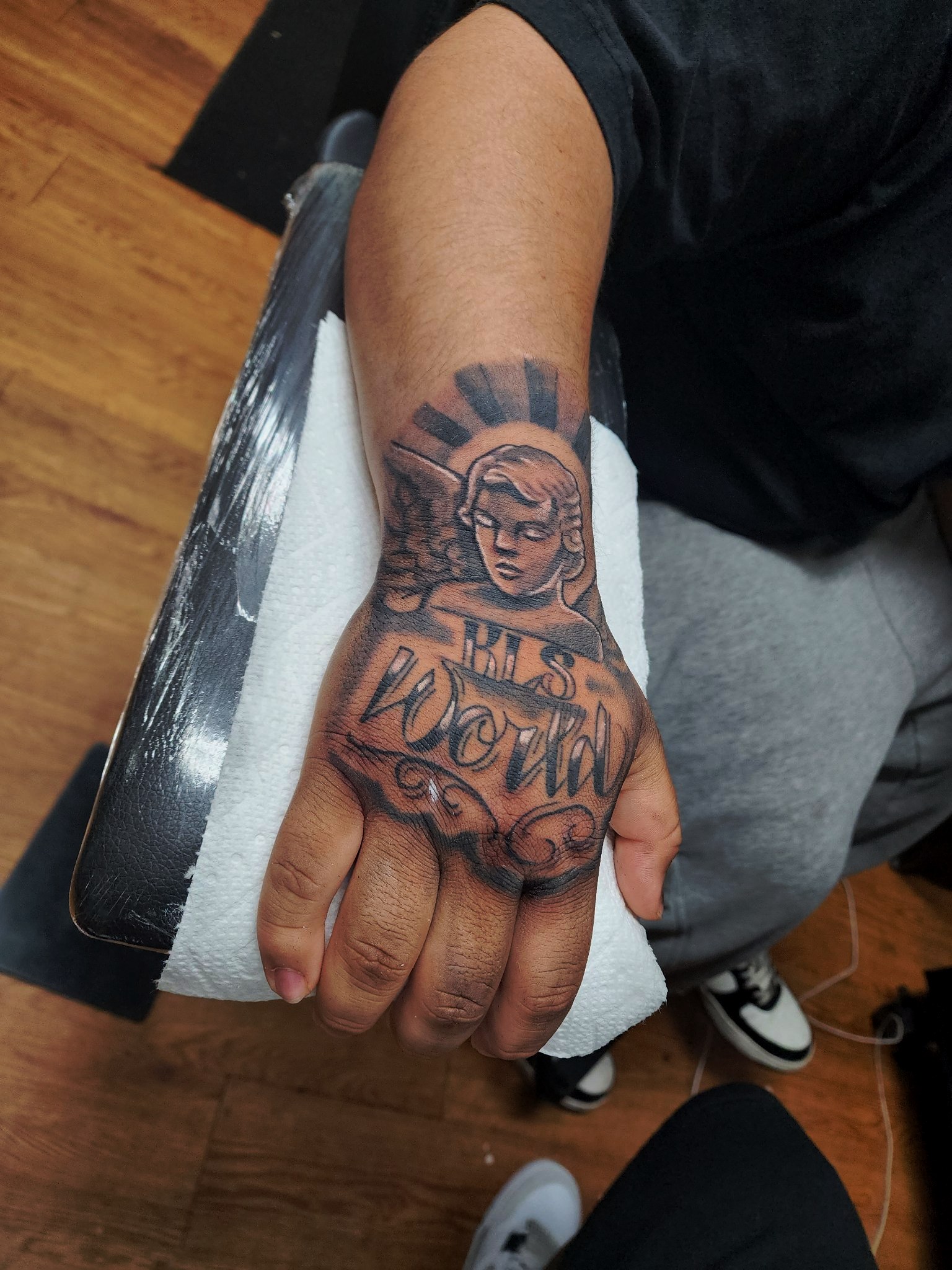 Custom black and grey tattoo by G Creation Art